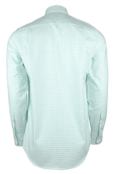 Men's Plaid Button Down Long Sleeve Shirt M Small Mint